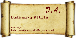 Dudinszky Attila névjegykártya