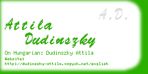 attila dudinszky business card
